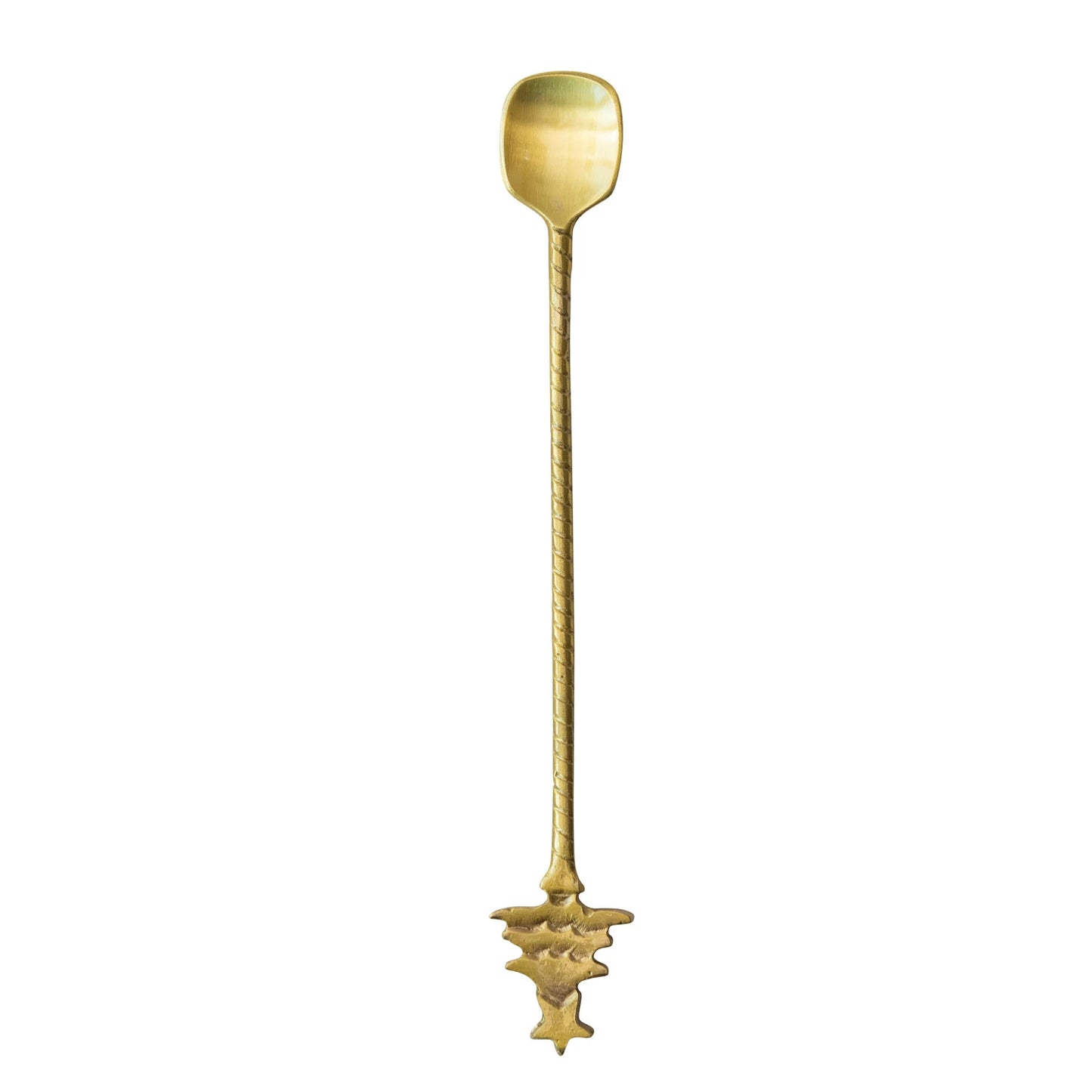 Christmas Tree Brass Cocktail Spoon