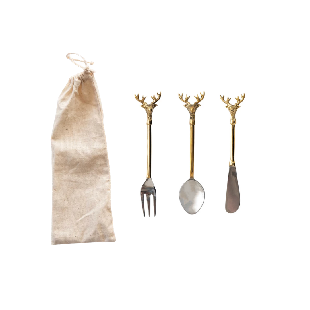 Reindeer Serving Utensil Set