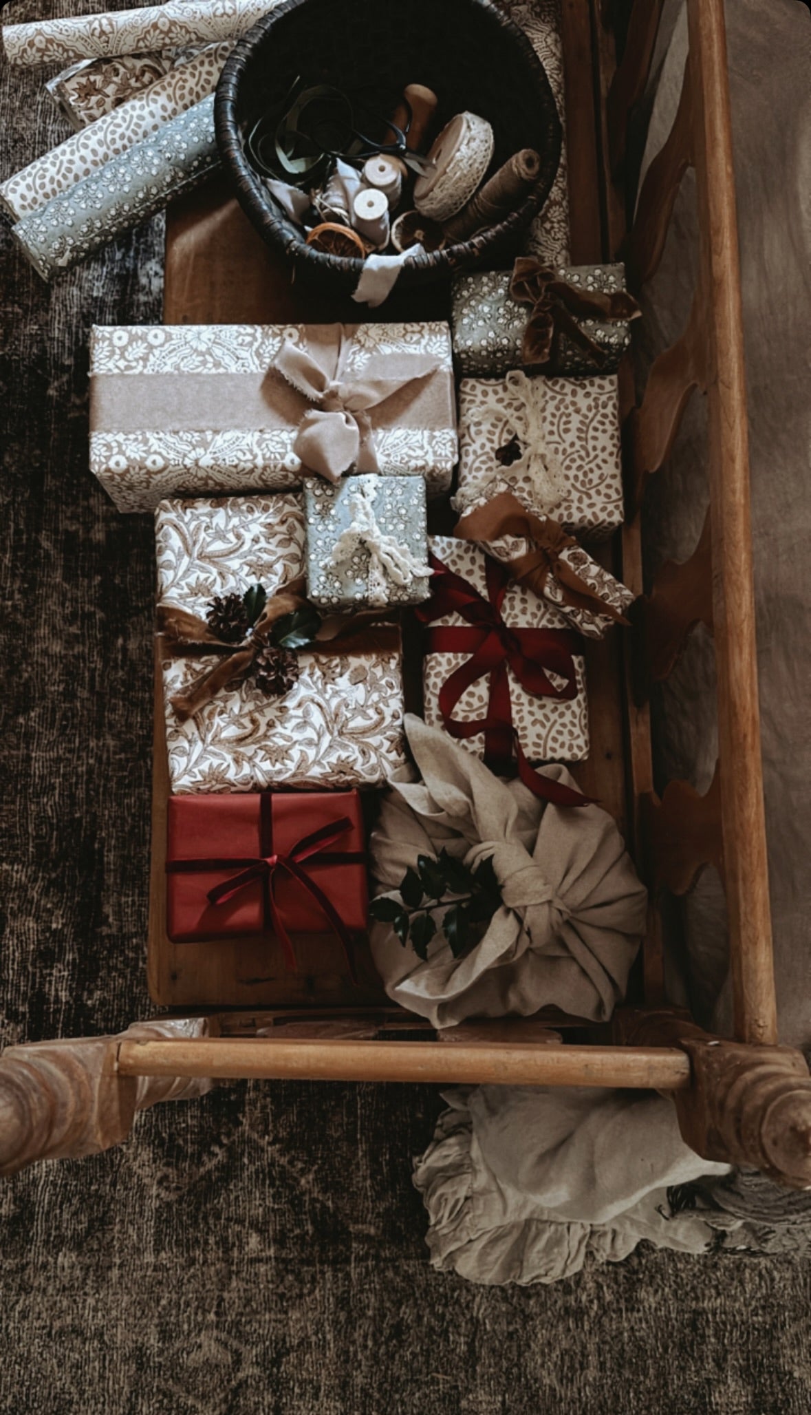 Handmade Block Print Recycled Gift Wrapping Paper