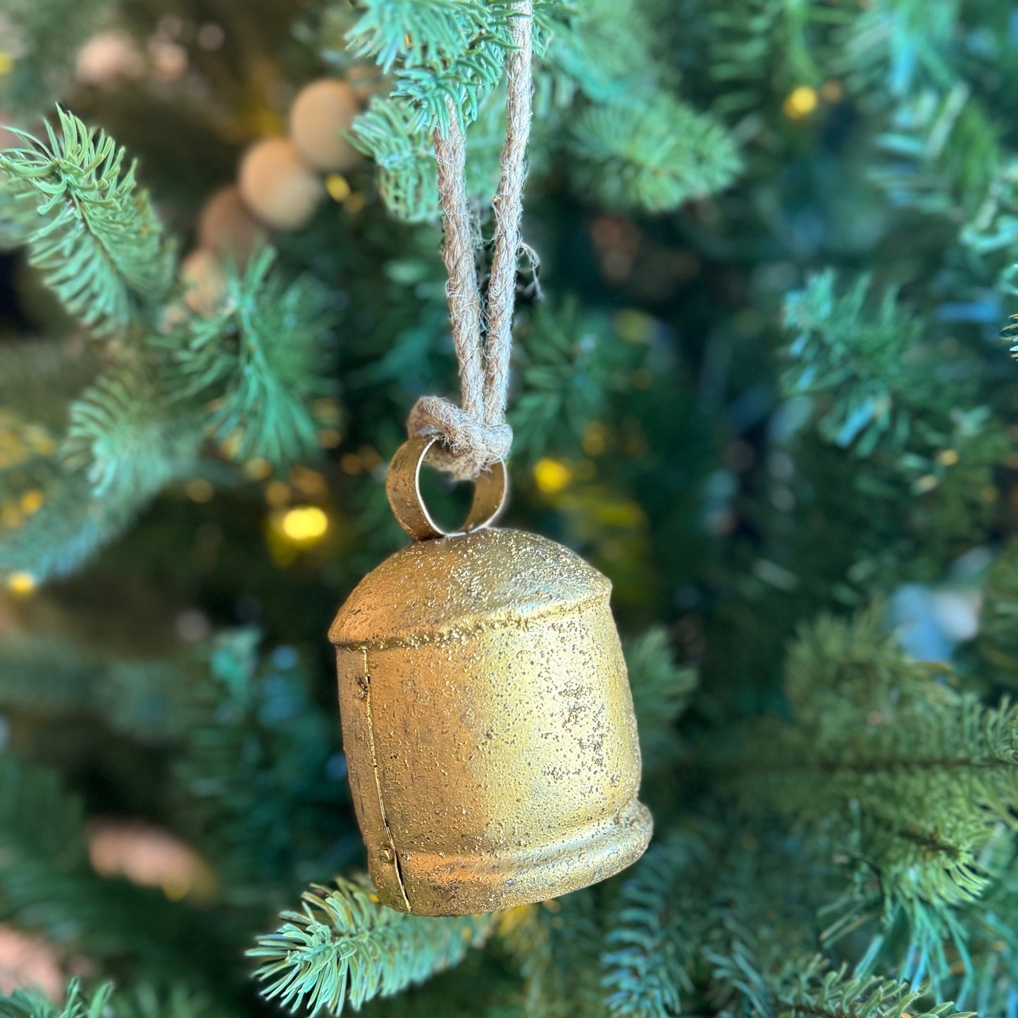 Antique Brass Bell Ornaments- Set of 2