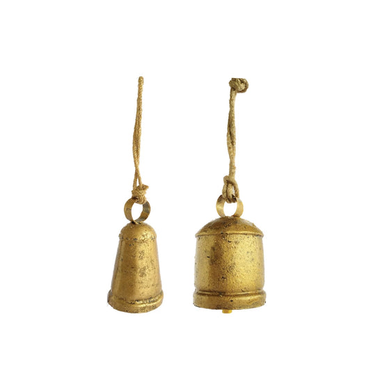 Antique Brass Bell Ornaments- Set of 2